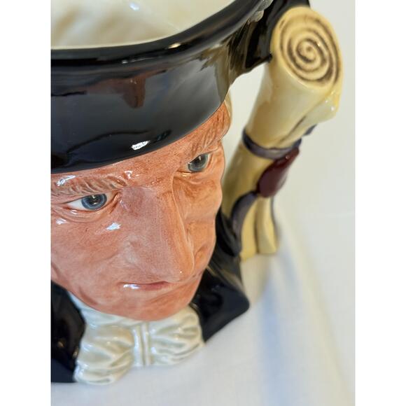 Royal Doulton Black Ceramic Theme George Washington Jug D6669 7.5 Inch - Picture 9 of 11